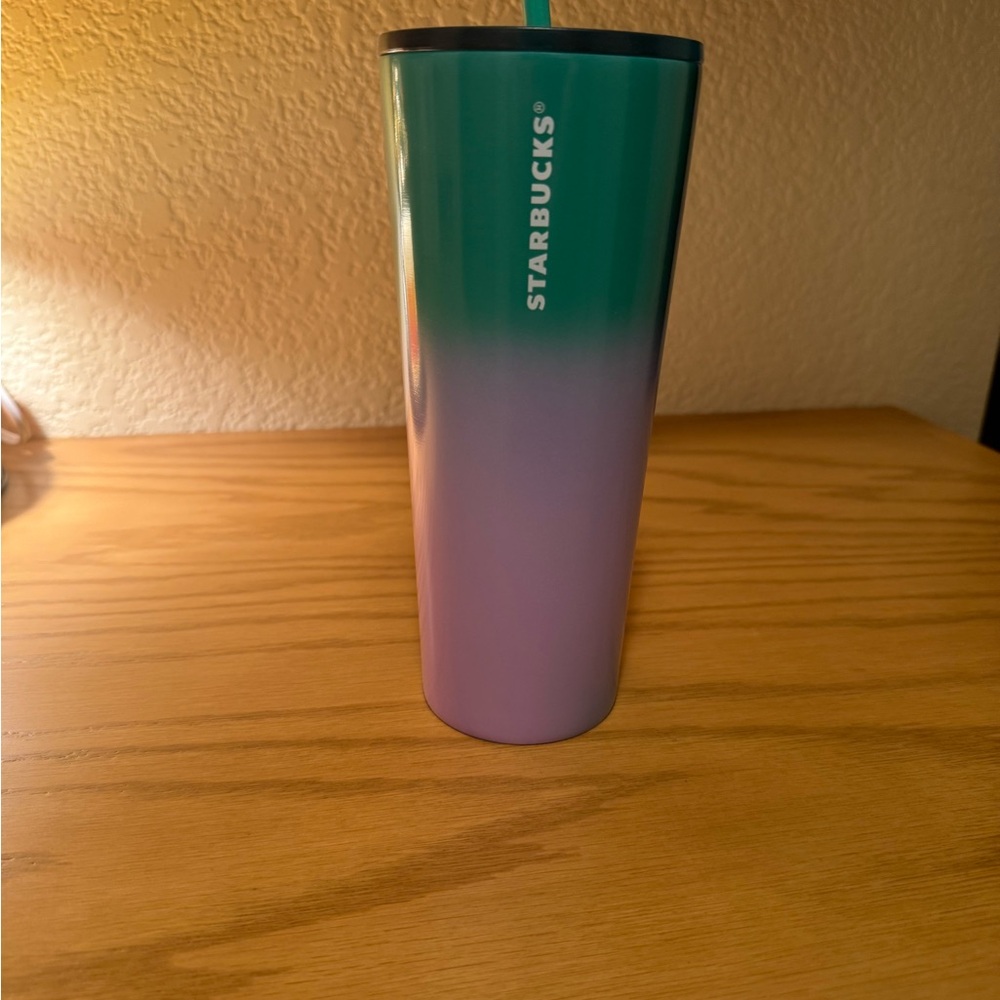 Starbucks Teal and Lavender Gradient Tumbler